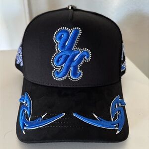 Black and Blue Embroidered Cap